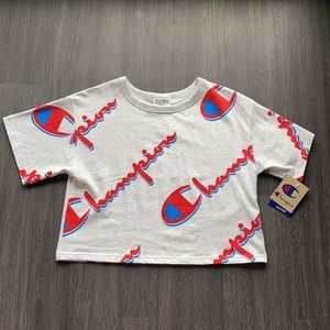 NWT Champion Cotton Cropped Tee, Sz S